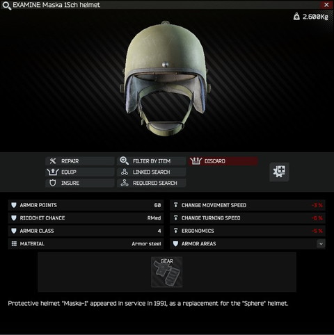 Maska 1Sch helmet - Escape from Tarkov Wiki*